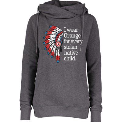 I Wear Orange For Every American Native Child Womens Funnel Neck Pullover Hood