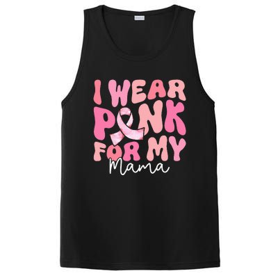 I Wear Pink For My Mama Breast Cancer Groovy Support Squads PosiCharge Competitor Tank