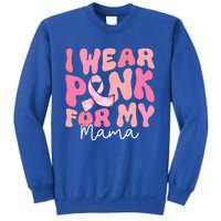 I Wear Pink For My Mama Breast Cancer Groovy Support Squads Sweatshirt