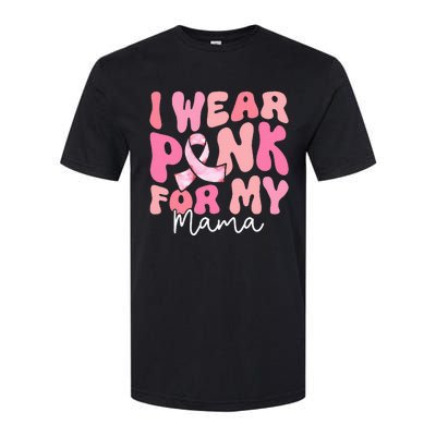 I Wear Pink For My Mama Breast Cancer Groovy Support Squads Softstyle CVC T-Shirt