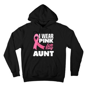 I Wear Pink For My Aunt Auntie Breast Cancer Awareness Hoodie