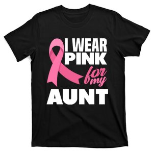 I Wear Pink For My Aunt Auntie Breast Cancer Awareness T-Shirt