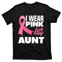 I Wear Pink For My Aunt Auntie Breast Cancer Awareness T-Shirt