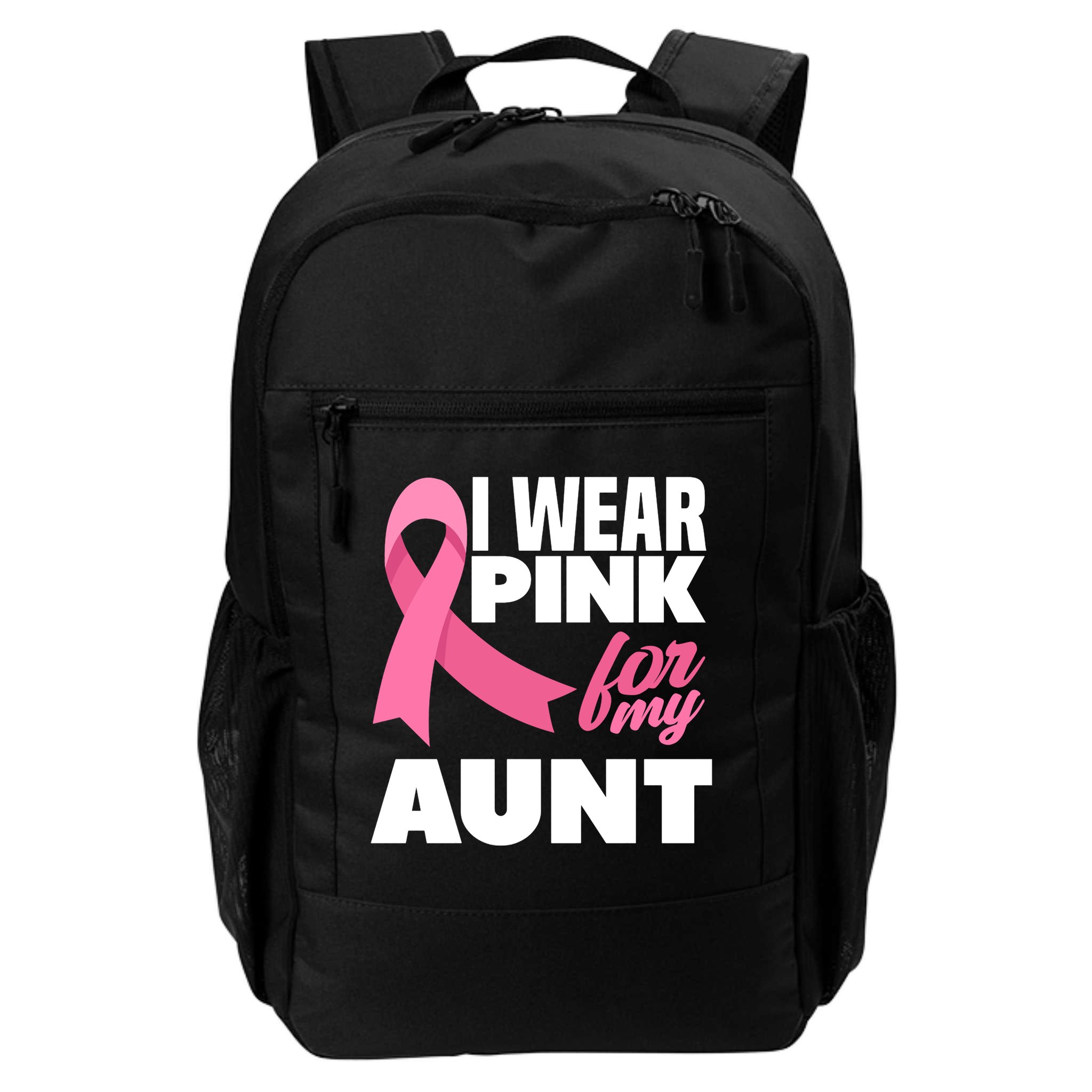 I Wear Pink For My Aunt Auntie Breast Cancer Awareness Backpack