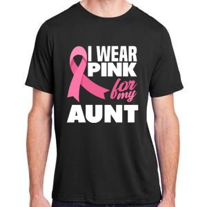 I Wear Pink For My Aunt Auntie Breast Cancer Awareness Adult ChromaSoft Performance T-Shirt