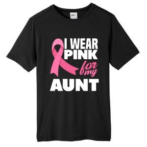 I Wear Pink For My Aunt Auntie Breast Cancer Awareness Tall Fusion ChromaSoft Performance T-Shirt