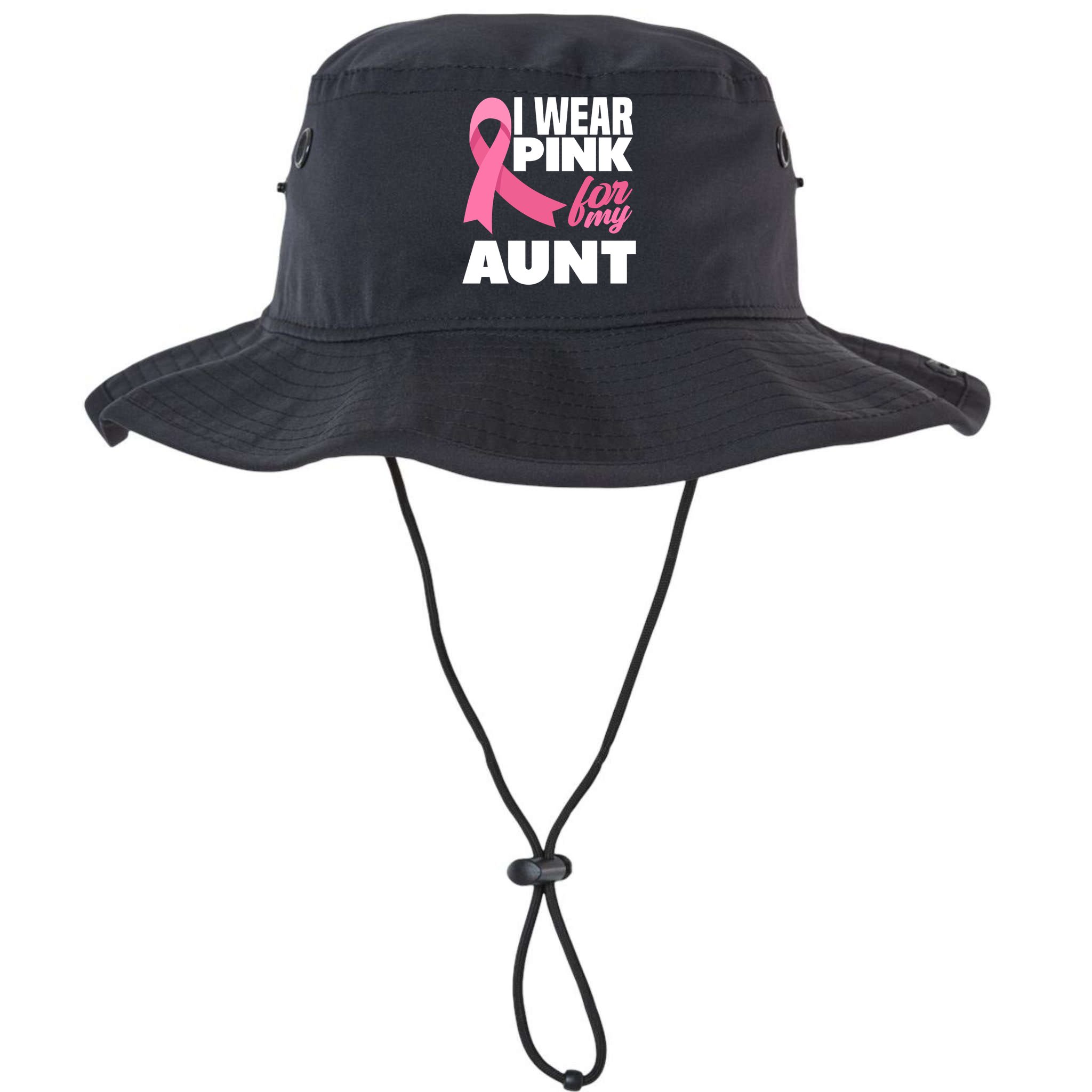 I Wear Pink For My Aunt Auntie Breast Cancer Awareness Bucket Hat