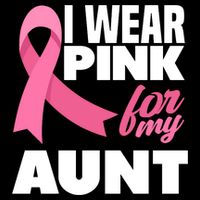 I Wear Pink For My Aunt Auntie Breast Cancer Awareness 16 in Basic Backpack