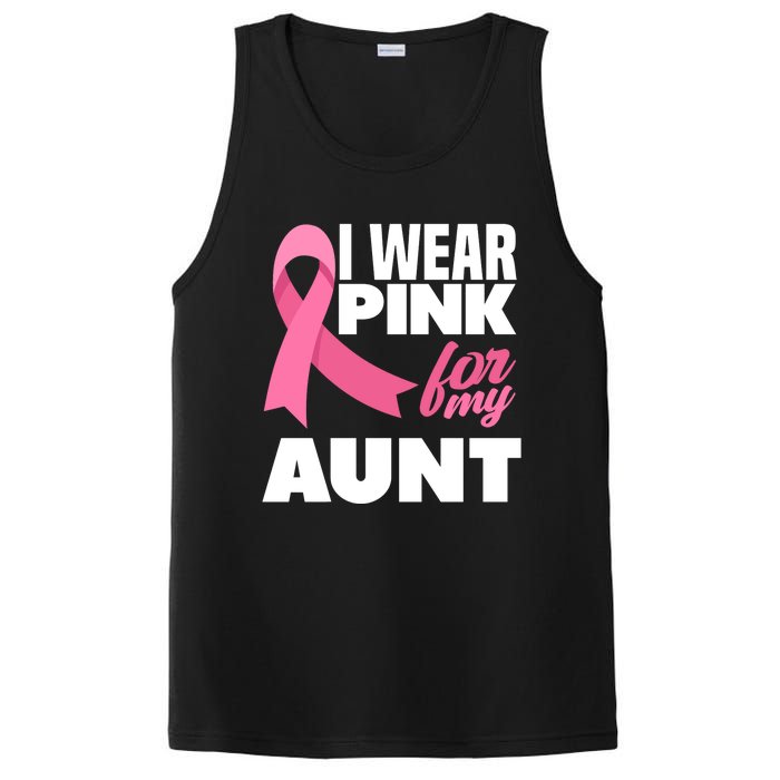 I Wear Pink For My Aunt Auntie Breast Cancer Awareness PosiCharge Competitor Tank