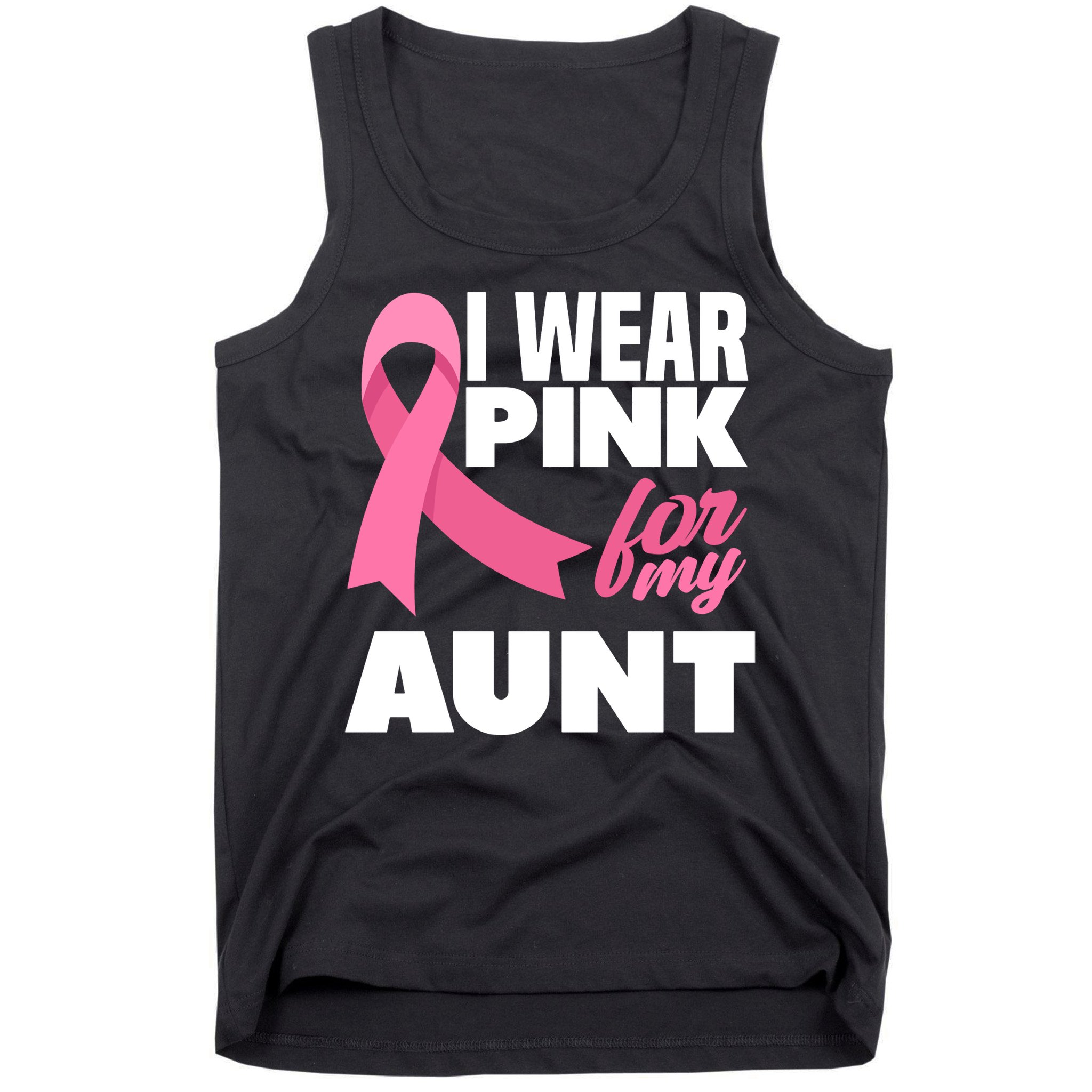 I Wear Pink For My Aunt Auntie Breast Cancer Awareness Tank Top