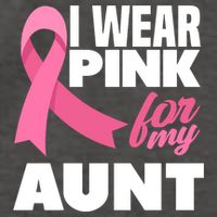 I Wear Pink For My Aunt Auntie Breast Cancer Awareness Vector Backpack