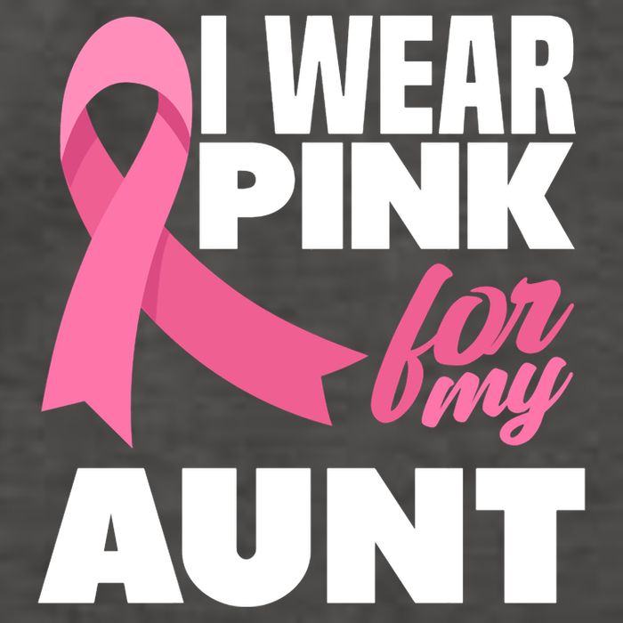 I Wear Pink For My Aunt Auntie Breast Cancer Awareness Vector Backpack