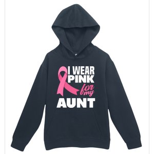 I Wear Pink For My Aunt Auntie Breast Cancer Awareness Urban Pullover Hoodie