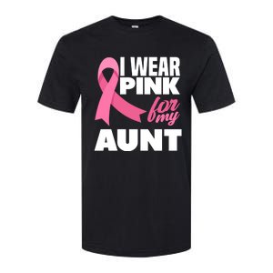 I Wear Pink For My Aunt Auntie Breast Cancer Awareness Softstyle CVC T-Shirt