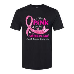 I Wear Pink For My Sister-In-Law Breast Cancer Awareness Softstyle CVC T-Shirt