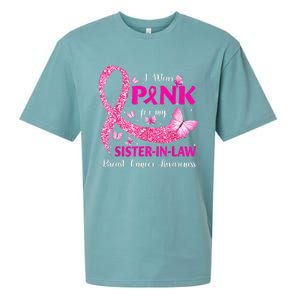 I Wear Pink For My Sister-In-Law Breast Cancer Awareness Sueded Cloud Jersey T-Shirt