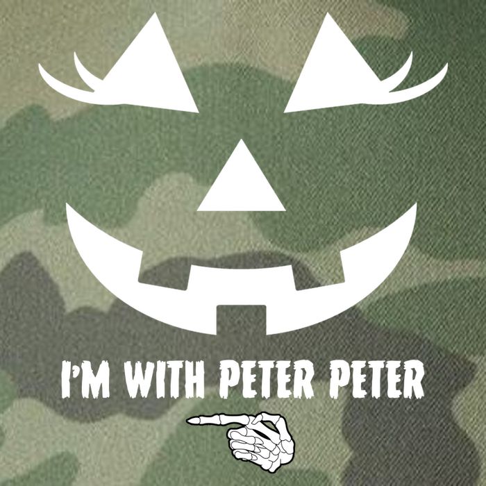 I'm With Peter Peter Skeleton Hand Pointing Matching Halloween Legacy Tie Dye Trucker Hat