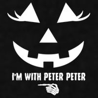 I'm With Peter Peter Skeleton Hand Pointing Matching Halloween Ladies PosiCharge Tri-Blend Wicking Tank