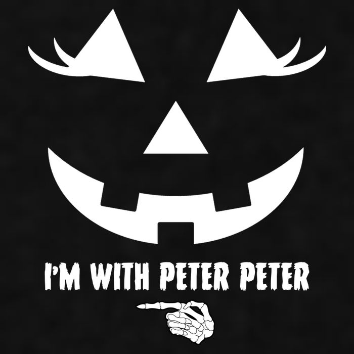 I'm With Peter Peter Skeleton Hand Pointing Matching Halloween Ladies PosiCharge Tri-Blend Wicking Tank