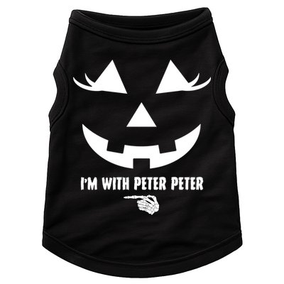I'm With Peter Peter Skeleton Hand Pointing Matching Halloween Doggie Tank