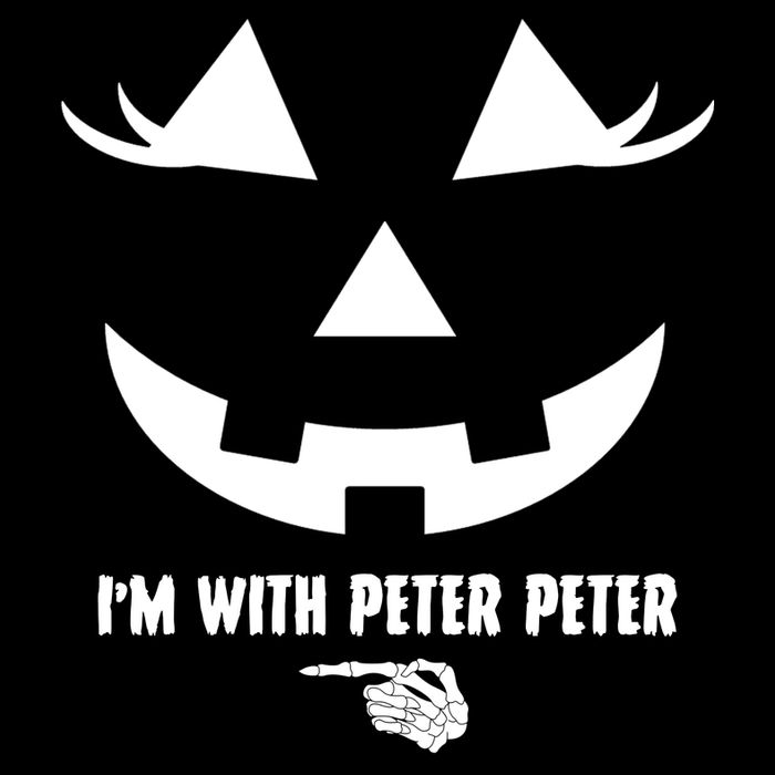 I'm With Peter Peter Skeleton Hand Pointing Matching Halloween Performance Shirt