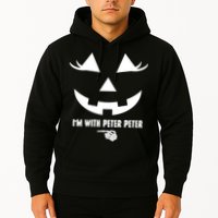 I'm With Peter Peter Skeleton Hand Pointing Matching Halloween Hoodie