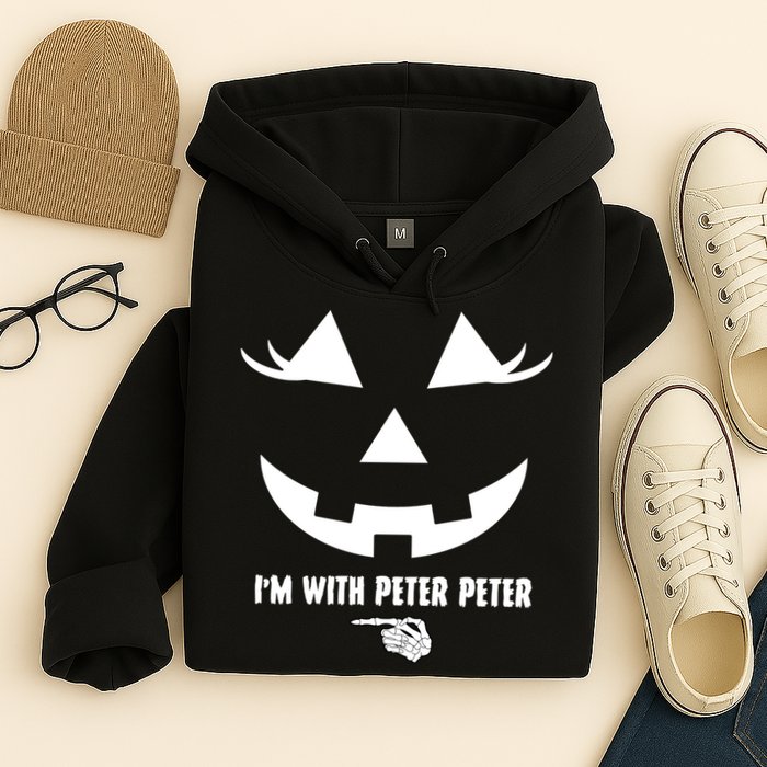 I'm With Peter Peter Skeleton Hand Pointing Matching Halloween Hoodie