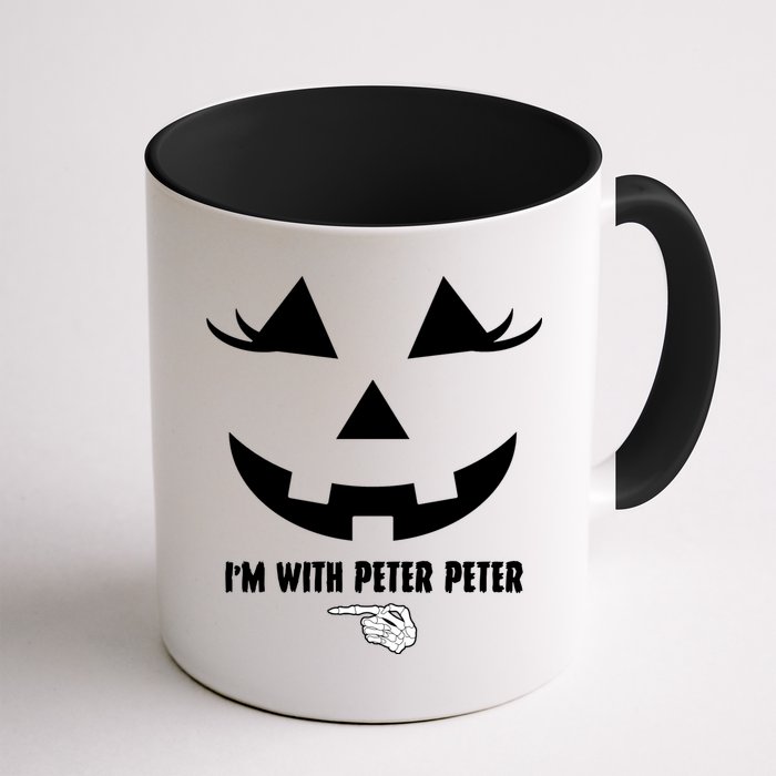 I'm With Peter Peter Skeleton Hand Pointing Matching Halloween Mug