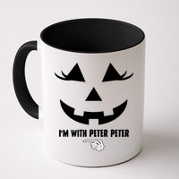 I'm With Peter Peter Skeleton Hand Pointing Matching Halloween Mug