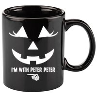 I'm With Peter Peter Skeleton Hand Pointing Matching Halloween 11oz C Handle Ceramic Mug