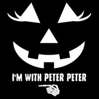 I'm With Peter Peter Skeleton Hand Pointing Matching Halloween Drawstring Bag