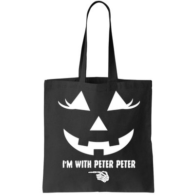 I'm With Peter Peter Skeleton Hand Pointing Matching Halloween Bag