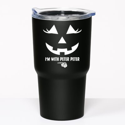 I'm With Peter Peter Skeleton Hand Pointing Matching Halloween Tumbler
