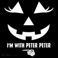 I'm With Peter Peter Skeleton Hand Pointing Matching Halloween Cooling Performance Long Sleeve Crew