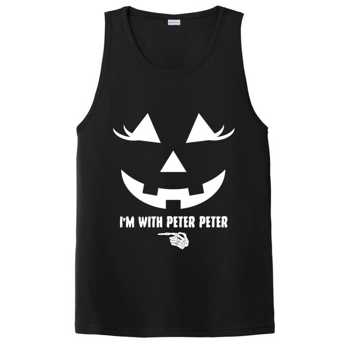 I'm With Peter Peter Skeleton Hand Pointing Matching Halloween PosiCharge Competitor Tank