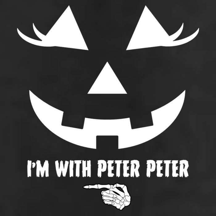 I'm With Peter Peter Skeleton Hand Pointing Matching Halloween Trucker Hat