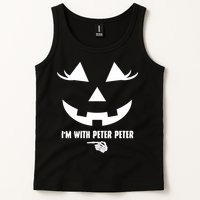 I'm With Peter Peter Skeleton Hand Pointing Matching Halloween Tank Top