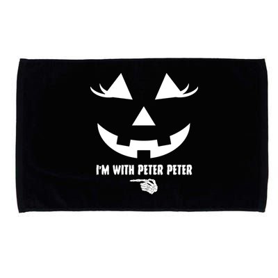 I'm With Peter Peter Skeleton Hand Pointing Matching Halloween Microfiber Hand Towel