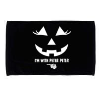 I'm With Peter Peter Skeleton Hand Pointing Matching Halloween Microfiber Hand Towel