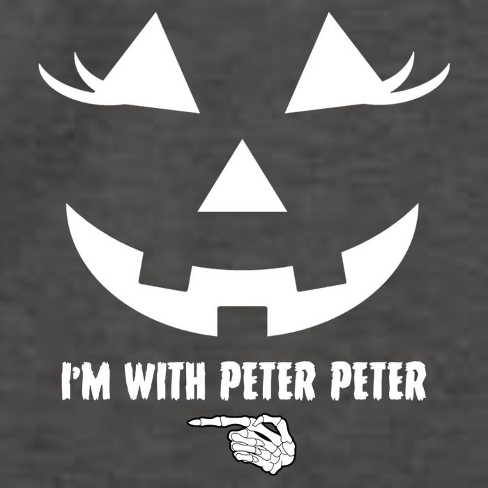 I'm With Peter Peter Skeleton Hand Pointing Matching Halloween Vector Backpack