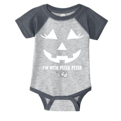 I'm With Peter Peter Skeleton Hand Pointing Matching Halloween Infant Baby Jersey Bodysuit