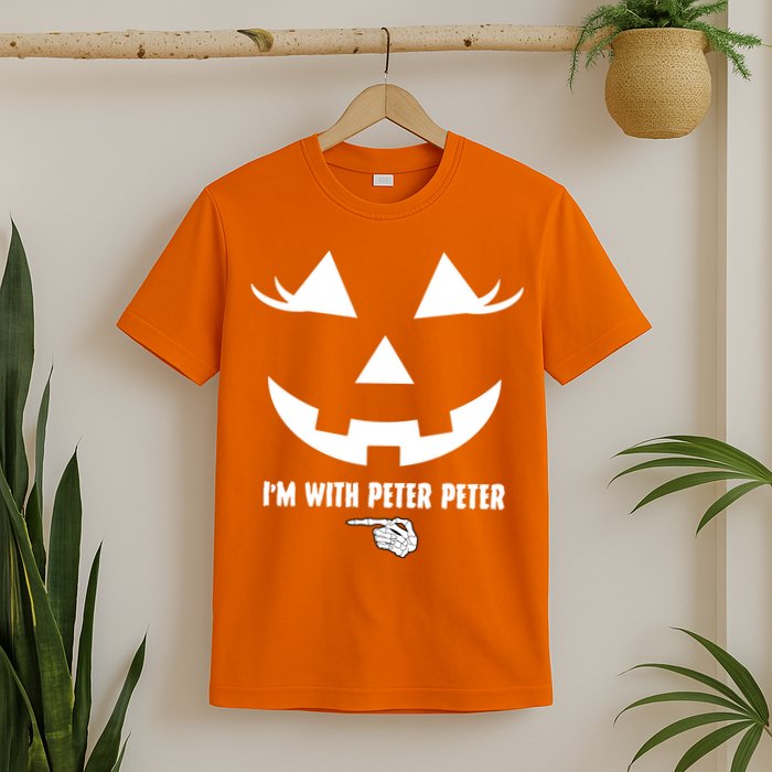 I'm With Peter Peter Skeleton Hand Pointing Matching Halloween T-Shirt