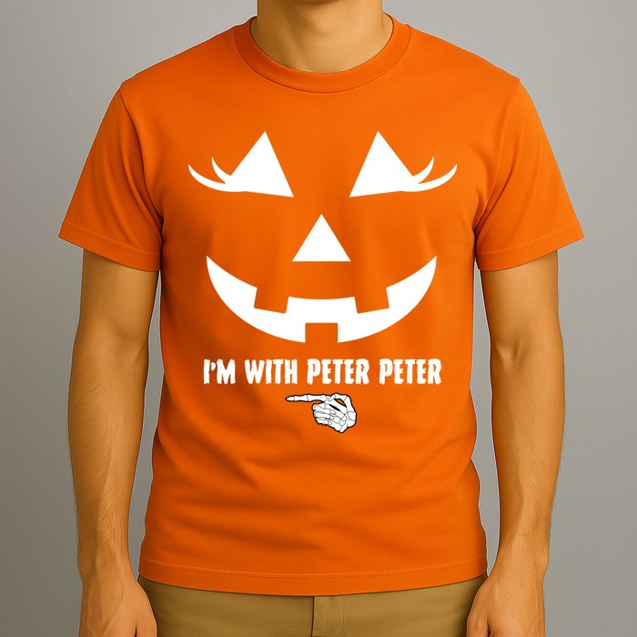 I'm With Peter Peter Skeleton Hand Pointing Matching Halloween T-Shirt