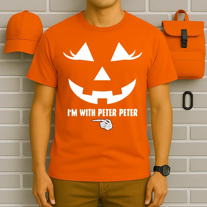I'm With Peter Peter Skeleton Hand Pointing Matching Halloween T-Shirt