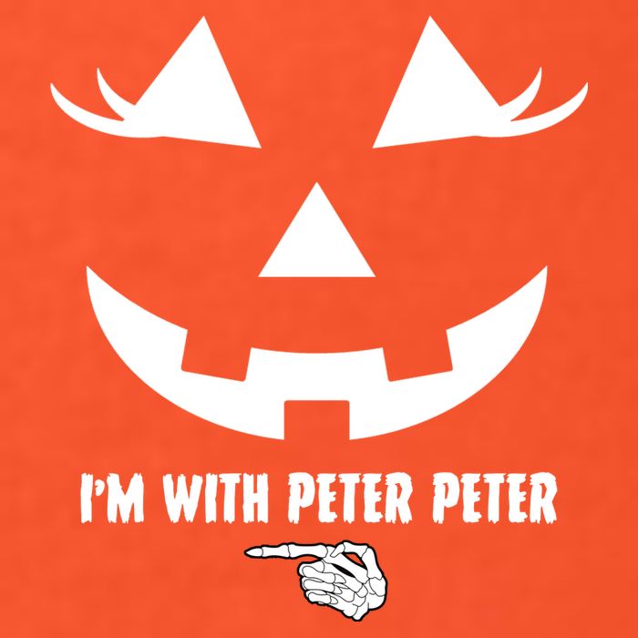 I'm With Peter Peter Skeleton Hand Pointing Matching Halloween T-Shirt