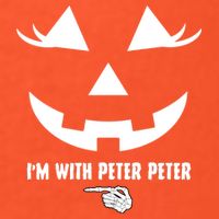 I'm With Peter Peter Skeleton Hand Pointing Matching Halloween Tall T-Shirt