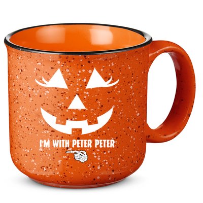 I'm With Peter Peter Skeleton Hand Pointing Matching Halloween 15oz Campfire Ceramic Mug