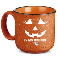 I'm With Peter Peter Skeleton Hand Pointing Matching Halloween 15oz Campfire Ceramic Mug
