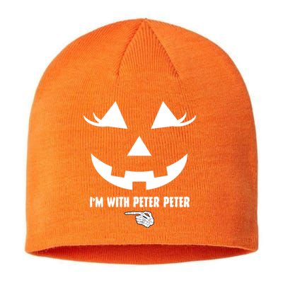 I'm With Peter Peter Skeleton Hand Pointing Matching Halloween Sustainable Beanie