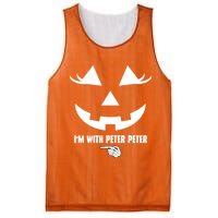 I'm With Peter Peter Skeleton Hand Pointing Matching Halloween Mesh Reversible Basketball Jersey Tank